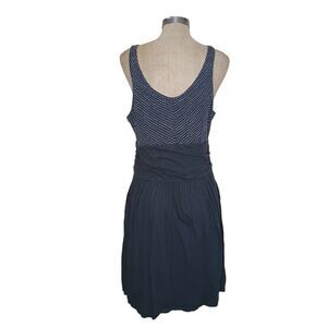 Synergy Organic Clothing Tank Dress Women's Sz XL Gray Sashiko Stitching Cotton